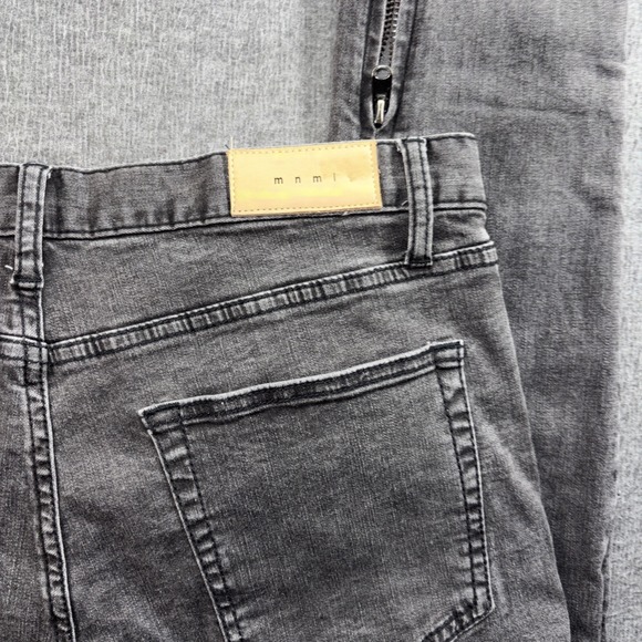 MNML SLIM JEANS ANKLE ZIP Men's Size 33 Black - Picture 2 of 8